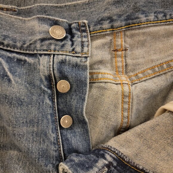 38 x 32 Polo Ralph Lauren Sullivan Slim Distressed Repaired Timeworn Rips Frays - Picture 3 of 16